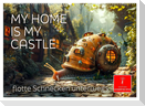 My home is my castle - flotte Schnecken unterwegs (Wandkalender 2025 DIN A2 quer), CALVENDO Monatskalender