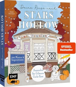 Stettner, Anne. Deine Reise nach Stars Hollow - Das Ausmalbuch für Gilmore Girls-Fans | Mit 100 beliebten Motiven und Inspirationen für die Gestaltung von Utensilien aus der Serie wie Lesezeichen und Kaffeetasse. Edition Michael Fischer, 2025.