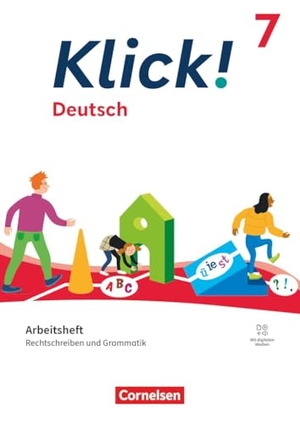 Estik, Eva Charlotte / Krauß, Michaela et al. Klick! Deutsch 7. Schuljahr - Ausgabe ab 2024 - Rechtschreiben und Grammatik - Arbeitsheft mit Lösungen und digitalen Medien. Cornelsen Verlag GmbH, 2026.