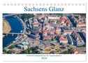 Sachsens Glanz - historische Höhepunkte aus der Vogelperspektive (Tischkalender 2024 DIN A5 quer), CALVENDO Monatskalender