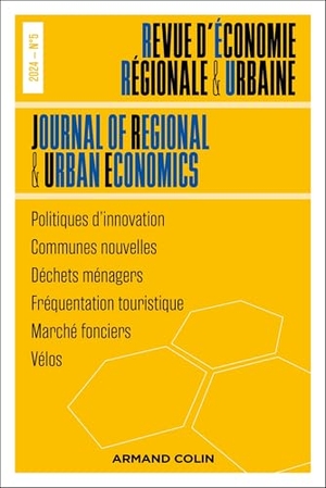 Collectif. Revue d'économie régionale et urbaine N°5/2024 - Varia. Editions Dunod, 2024.