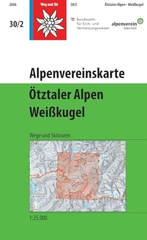 Alpenverein, Österreichischer. Alpenvereinskarte - Ötztaler Alpen, Weißkugel. GeoCenter Touristik, 2026.