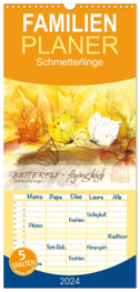 Familienplaner 2024 - BUTTERFLY ¿ flying high, Schmetterlinge mit 5 Spalten (Wandkalender, 21 x 45 cm) CALVENDO