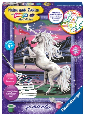 Ravensburger Malen nach Zahlen 28563 - Magisches Einhorn - Kinder ab 9 Jahren - Mit Glitzer zum Verzieren!. Ravensburger Spieleverlag, 2020.