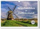 Windmühlen in Ostfriesland (Wandkalender 2024 DIN A4 quer), CALVENDO Monatskalender