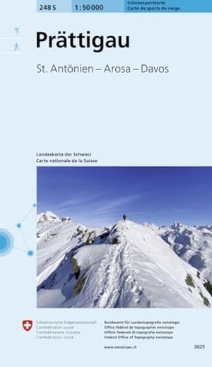 Bundesamt für Landestopografie swisstopo (Hrsg.). 248S Prättigau Schneesportkarte - St. Antönien - Arosa - Davos. Bundesamt für Landestopog, 2026.