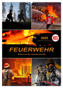 Feuerwehr - Warten auf den nächsten Einsatz (Wandkalender 2025 DIN A2 hoch), CALVENDO Monatskalender