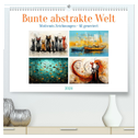 Bunte abstrakte Welt (hochwertiger Premium Wandkalender 2024 DIN A2 quer), Kunstdruck in Hochglanz
