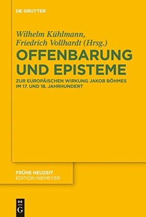 Vollhardt, Friedrich / Wilhelm Kühlmann (Hrsg.). Offenbarung und Episteme - Zur europäischen Wirkung Jakob Böhmes im 17. und 18. Jahrhundert. De Gruyter, 2012.