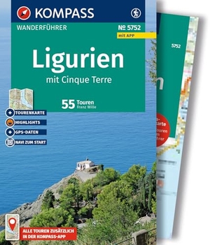 Wille, Franz. KOMPASS Wanderführer Ligurien mit Cinque Terre, 50 Touren mit Extra-Tourenkarte - mit Touren und GPS-Daten in der KOMPASS-App. Kompass Karten GmbH, 2025.