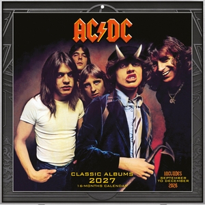 Neumann Verlage GmbH & Co KG (Hrsg.). AC/DC 2027 - Wandkalender 30x30 cm (aufgeklappt 30x60 cm) mit Notizkalendarium und 12 ikonischen Rock-Motiven. Pyramid Lizenzen, 2026.