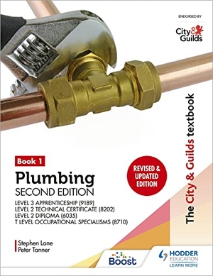 Tanner, Peter / Stephen Lane. The City & Guilds Textbook: Plumbing Book 1, Second Edition: For the Level 3 Apprenticeship (9189), Level 2 Technical Certificate (8202), Level 2 Diploma (6035) & T Level Occupational Specialisms (8710). Hachette Learning, 2022.