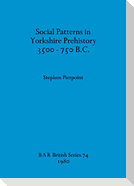 Social Patterns in Yorkshire Prehistory 3500-750 B.C.
