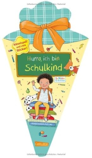 Mildner, Christine. Schlau für die Schule: Hurra, ich bin Schulkind (Schultüte mint/gelb) - Rätselspaß und viele Sticker | Rätselbuch zum Knobeln, Malen und Eintragen ab 5 Jahren, formgestanzt als Schultüte. Carlsen Verlag GmbH, 2024.