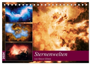 Glimm, Simon. Sternenwelten (Tischkalender 2024 DIN A5 quer), CALVENDO Monatskalender - Es handelt sich um digital erstellte Ansichten von Sternenwelten. Calvendo, 2023.