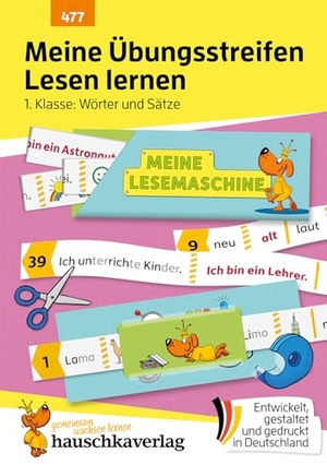 Spiecker, Agnes. Meine Übungsstreifen Lesen lernen - 1. Klasse: Wörter und Sätze - Übungsheft Deutsch 1. Klasse, Leseaufgaben & Lösungen zum Ausschneiden. Hauschka Verlag GmbH, 2026.