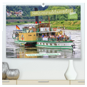 Seitenraddampfer ¿ In Sachsen von Königstein bis Bad Schandau (hochwertiger Premium Wandkalender 2024 DIN A2 quer), Kunstdruck in Hochglanz