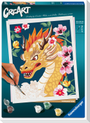 CreArt, Malen nach Zahlen Adults Trend - Feuerdrache Flora