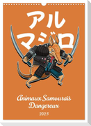 Animaux Samouraïs Dangereux (Calendrier mural 2025 DIN A3 horizontal), CALVENDO calendrier mensuel