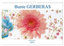 Bunte Gerberas (Wandkalender 2024 DIN A4 quer), CALVENDO Monatskalender