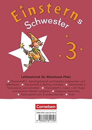 Einsterns Schwester - Sprache und Lesen 3. Schuljahr. Themenhefte 1-4, Training Grundwortschatz und Diagnoseheft im Schuber (Ausgabe Rheinland-Pfalz) - Leihmaterial, mit digitalen Medien. Cornelsen Verlag GmbH, 2023.