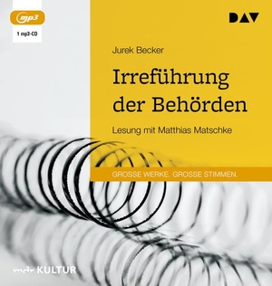 Becker, Jurek. Irreführung der Behörden - Lesung mit Matthias Matschke. Audio Verlag Der GmbH, 2021.