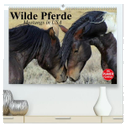 Wilde Pferde. Mustangs in USA (hochwertiger Premium Wandkalender 2025 DIN A2 quer), Kunstdruck in Hochglanz