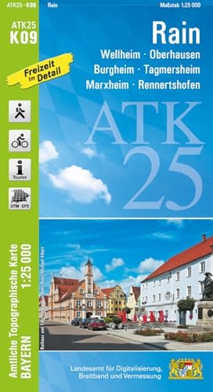 Landesamt für Digitalisierung, Breitband und Vermessung (Hrsg.). ATK25-K09 Rain (Amtliche Topographische Karte 1:25000) - Wellheim, Oberhausen, Burgheim, Tagmersheim, Marxheim, Rennertshofen. LDBV Bayern, 2026.