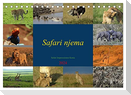 Safari njema - Safari Impressionen Kenia (Tischkalender 2024 DIN A5 quer), CALVENDO Monatskalender