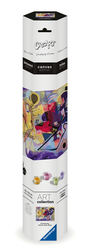 CreArt, Malen nach Zahlen Canvas Leinwand - Leinwand Gelb, Rot, Blau (Kandinsky) - Malen nach Zahlen auf Leinwand!. Ravensburger Spieleverlag, 2024.