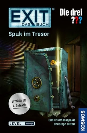 Chassapakis, Dimitris / Christoph Dittert. EXIT® - Das Buch. Spuk im Tresor - Ein interaktives Rätselbuch ab 12 Jahren - Rätselspaß und Detektivgeschichte mit Escape-Room-Feeling für zu Hause rund um einen spannenden Fall von Die drei ???. Franckh-Kosmos, 2026.