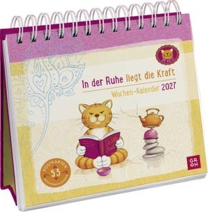 Groh Verlag (Hrsg.). Postkartenkalender 2027: Om-Katze: In der Ruhe liegt die Kraft - Wochenkalender zum Aufstellen, Tischkalender mit Spiralbindung und 53 Postkarten zum Heraustrennen. Pattloch Geschenkbuch, 2026.