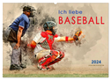 Ich liebe Baseball (Wandkalender 2024 DIN A2 quer), CALVENDO Monatskalender