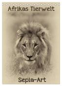 Afrikas Tierwelt - Sepia-Art (Tischkalender 2024 DIN A5 hoch), CALVENDO Monatskalender
