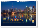 Skylines der schönsten Metropolen weltweit (Wandkalender 2024 DIN A4 quer), CALVENDO Monatskalender