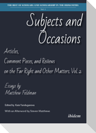 Subjects and Occasions