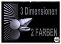 3 Dimensionen - 2 Farben (Wandkalender 2024 DIN A2 quer), CALVENDO Monatskalender