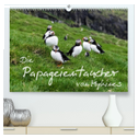 Die Papageientaucher von Mykines (hochwertiger Premium Wandkalender 2025 DIN A2 quer), Kunstdruck in Hochglanz