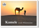Kamele in der Wüstensonne (Tischkalender 2024 DIN A5 quer), CALVENDO Monatskalender