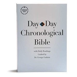 Guthrie, George H / Csb Bibles By Holman. CSB Day-By-Day Chronological Bible, Tradepaper - Black Letter, 365 Days, One Year, Sewn Binding, Easy-To-Read Bible Serif Type. B&H Publishing Group, 2018.