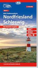 BVA ADFC Radtourenkarte Nordfriesland, Schleswig 1:150.000