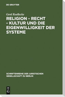 Religion - Recht - Kultur und die Eigenwilligkeit der Systeme