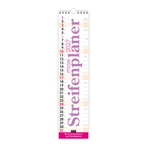 Trötsch Verlag GmbH & Co. KG (Hrsg.). TRÖTSCH - Streifenkalender Maxi Violett 2027 - Wandkalender Notizkalender. Trötsch Verlag GmbH, 2026.