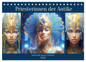 Priesterinnen der Antike. Prachtvolle Fantasy-Portraits (Tischkalender 2024 DIN A5 quer), CALVENDO Monatskalender