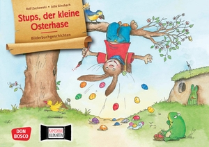 Ginsbach, Julia / Rolf Zuckowski. Stups, der kleine Osterhase. Kamishibai Bildkartenset - Entdecken - Erzählen - Begreifen: Bilderbuchgeschichten für unser Erzähltheater. Rolf Zuckowskis Hasengeschichte - der Klassiker für Ostern!. Don Bosco Medien GmbH, 2023.