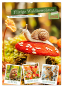 Filzige Waldbewohner - Ein Jahr tierisch niedlicher Filzhandarbeiten (Wandkalender 2025 DIN A2 hoch), CALVENDO Monatskalender