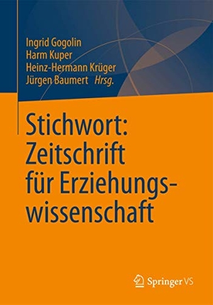 Gogolin, Ingrid / Jürgen Baumert et al (Hrsg.). Stichwort: Zeitschrift für Erziehungswissenschaft. Springer Fachmedien Wiesbaden, 2012.