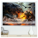 Götterdämmerung - Der Ragnarök in der nordischen Mythologie (hochwertiger Premium Wandkalender 2025 DIN A2 quer), Kunstdruck in Hochglanz