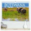 Botswana- Pirschfahrt mit Garantie auf Wildlife (hochwertiger Premium Wandkalender 2025 DIN A2 quer), Kunstdruck in Hochglanz
