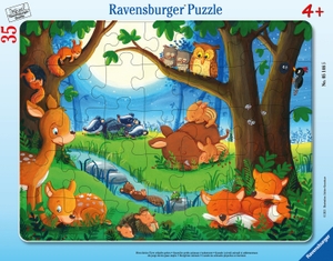 Ravensburger Kinderpuzzle - 05146 Wenn kleine Tiere schlafen gehen - Rahmenpuzzle für Kinder ab 3 Jahren, mit 35 Teilen. Ravensburger Spieleverlag, 2021.